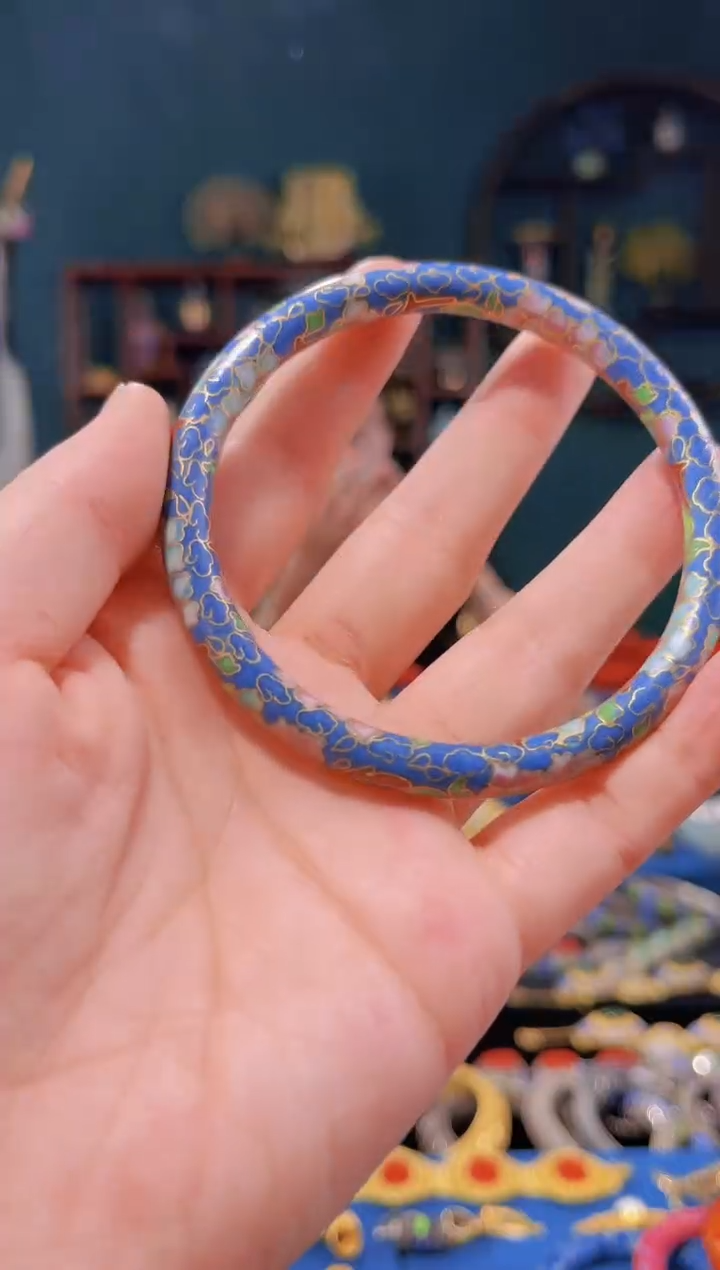 【闪购商品】景泰蓝手镯湖蓝色