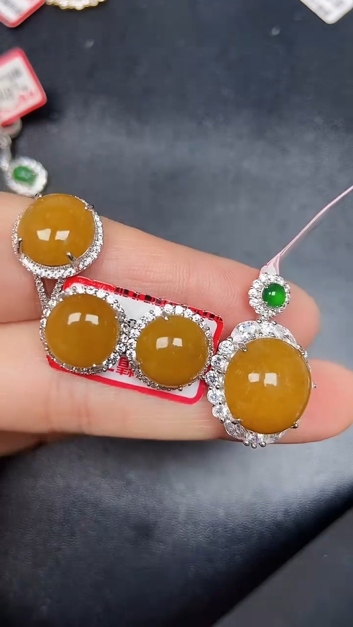 银S925镶嵌戒指翡翠3840