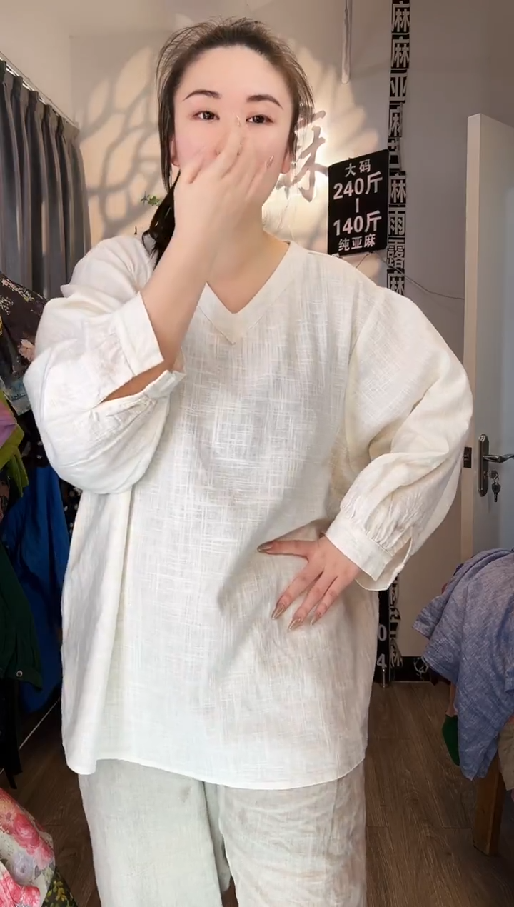 亚麻汉麻苎麻大码女装。