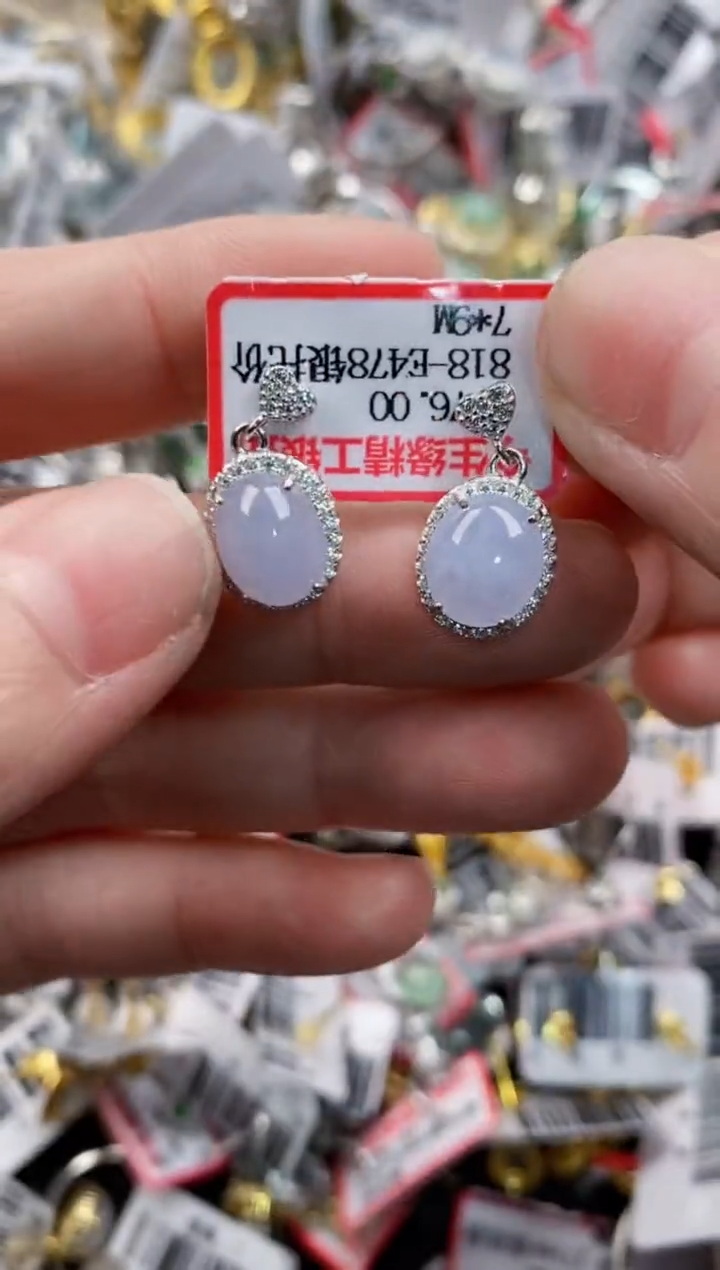 银S925镶嵌戒指翡翠12           10