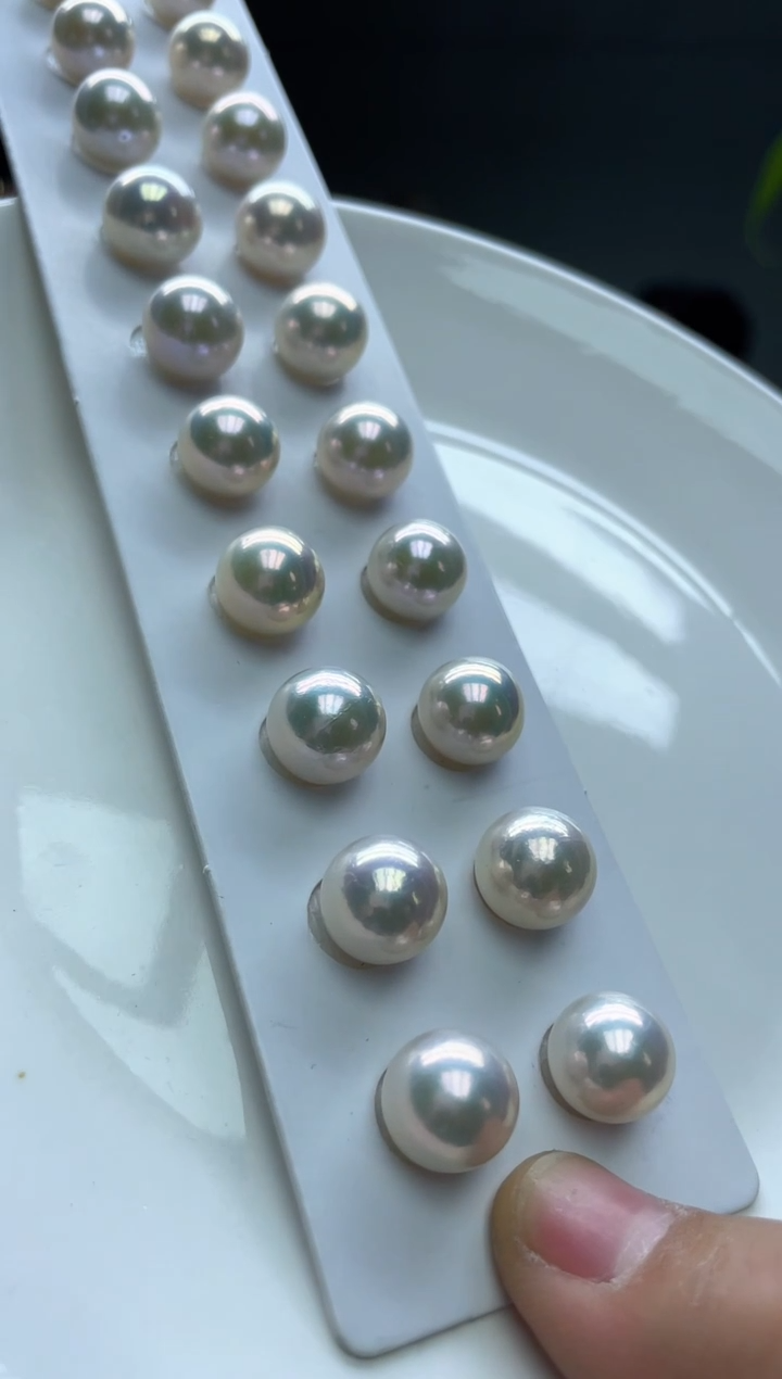 未镶嵌耳饰吊坠淡水珍珠白色系12mm(多样性发一）