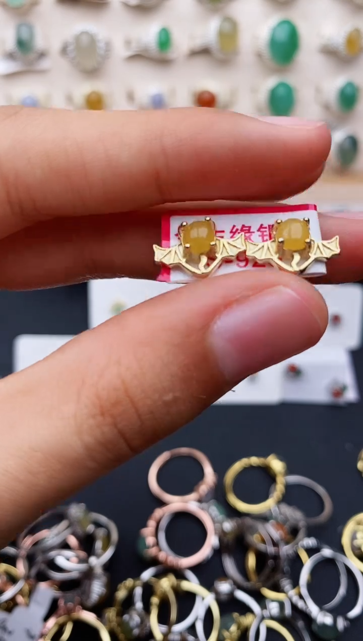 【闪购商品】翡翠戒指银S925镶嵌缅甸翡翠