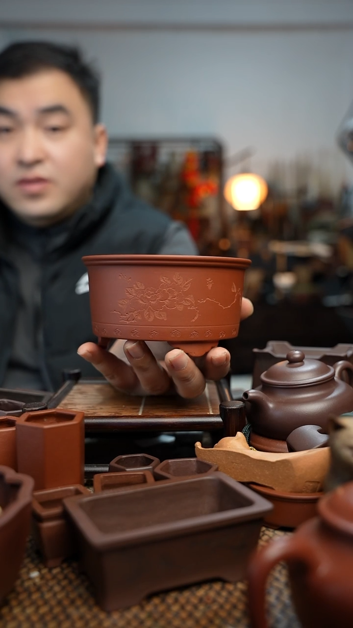 紫砂花盆幸***门長木軒精品紫砂
