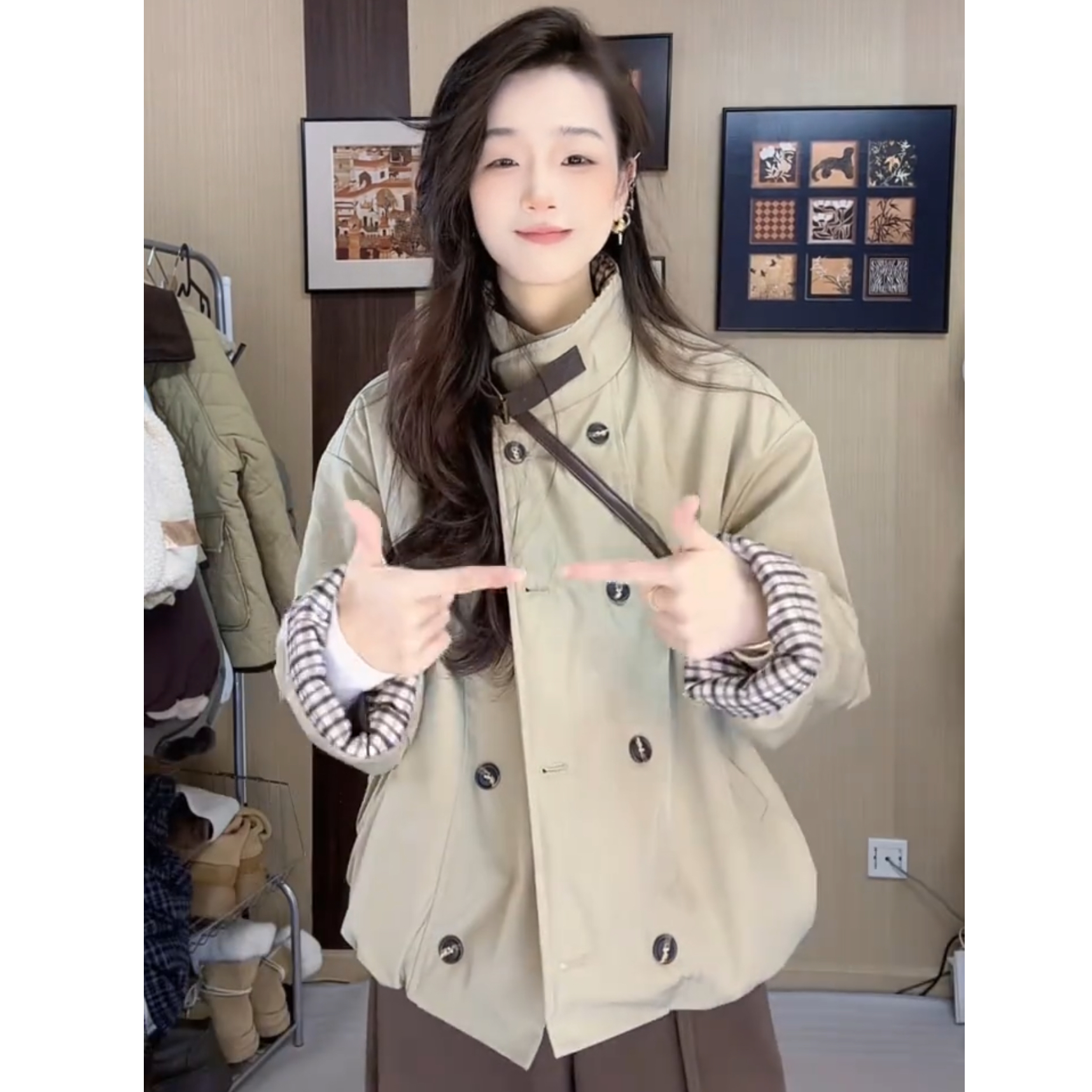 2025冬季新款加绒加厚韩版短外套宽松休闲高端毛毛派克服显瘦棉服