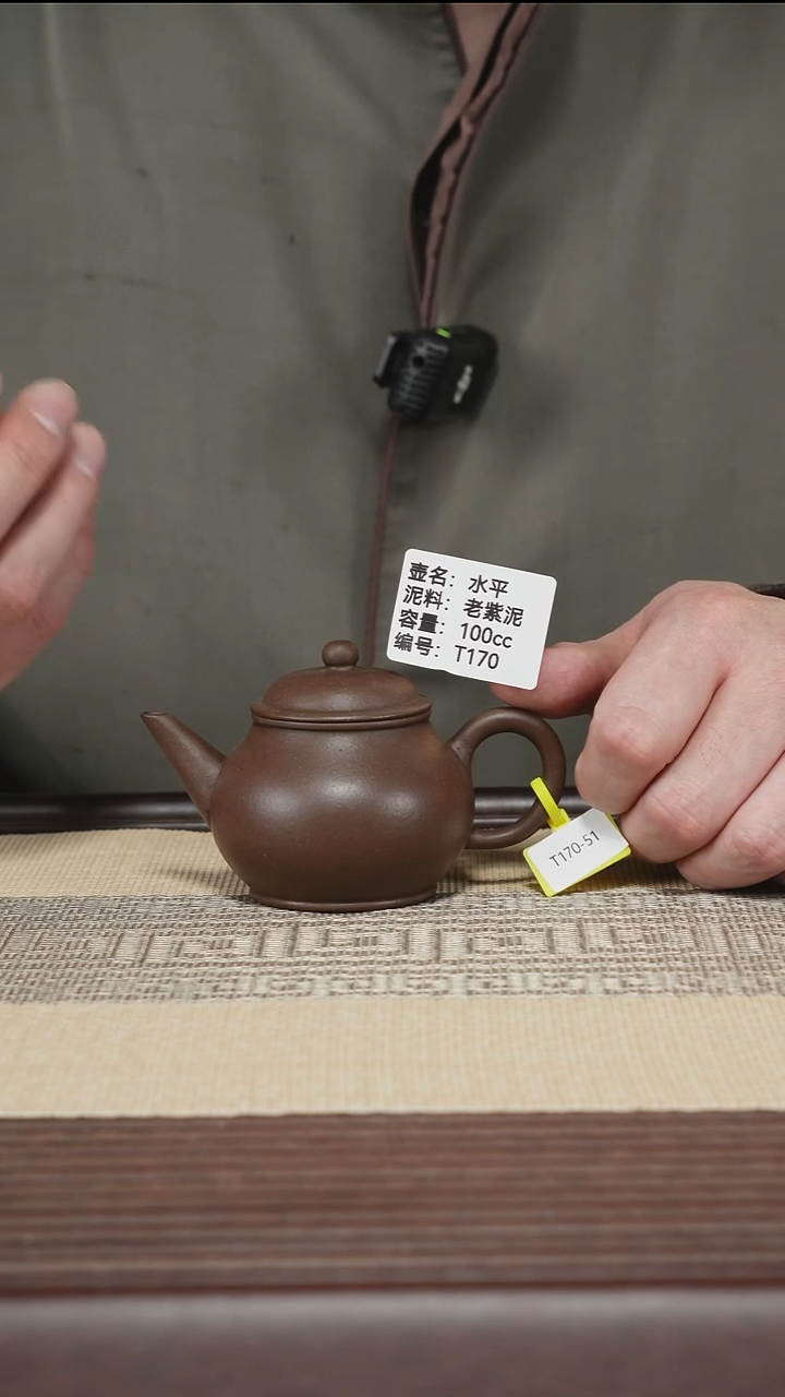 茶壶紫砂T170 水平 老紫泥 100cc