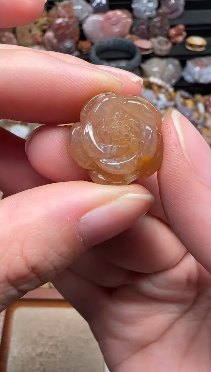 颈饰未镶嵌硅化珊瑚（珊瑚玉）070