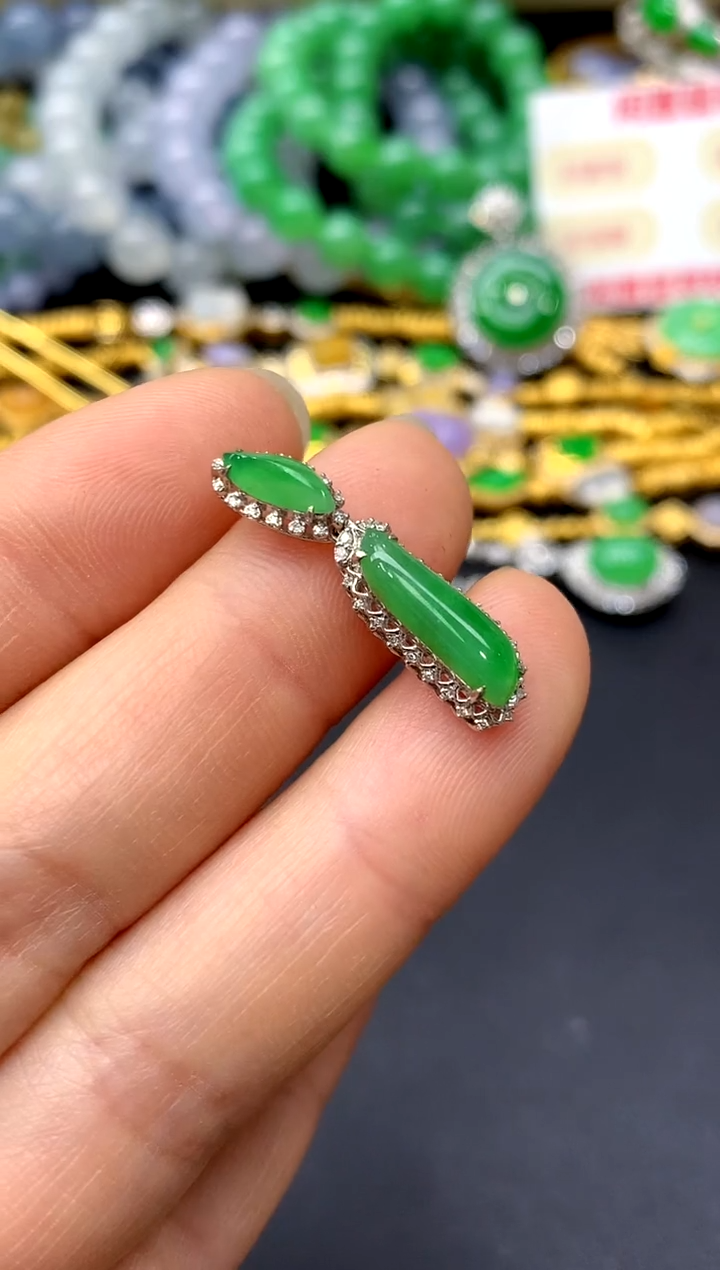 颈饰18K金镶嵌翡翠269-中国好珍宝