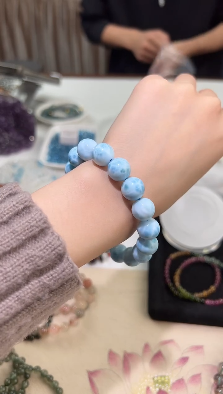 【闪购商品】针钠钙石（海纹石）手串未镶嵌0114m028多样性发一