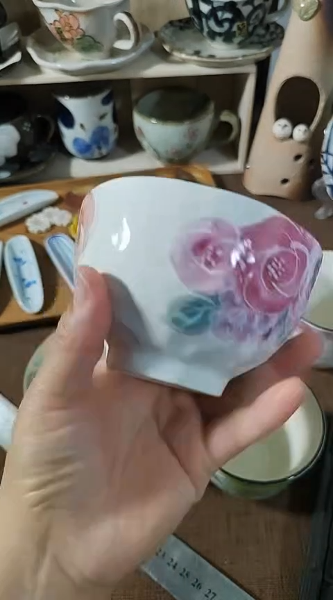 稻谷壳百花缭乱粉色饭碗