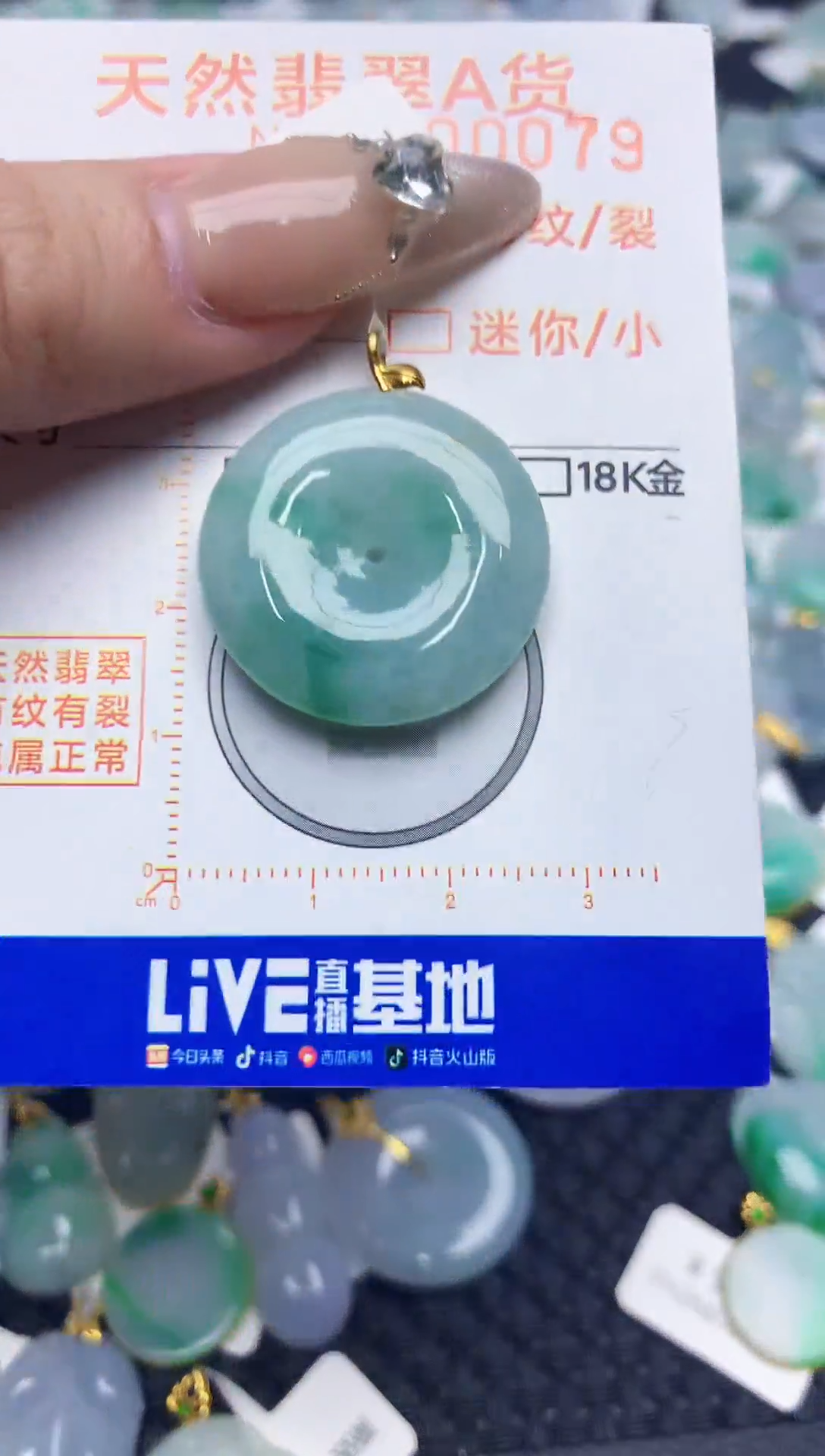【闪购商品】翡翠颈饰18K金镶嵌86876767867