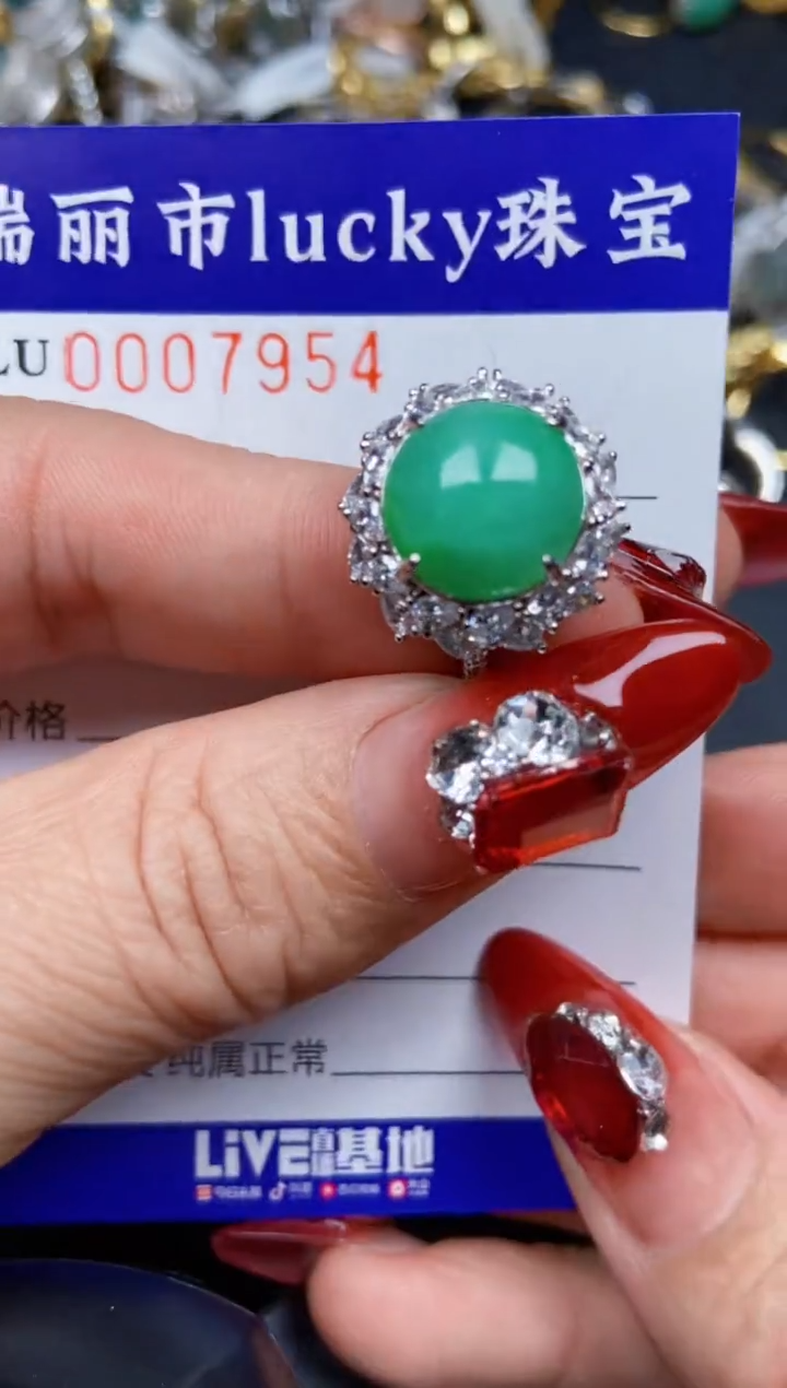 【闪购商品】翡翠颈饰银S925镶嵌7954