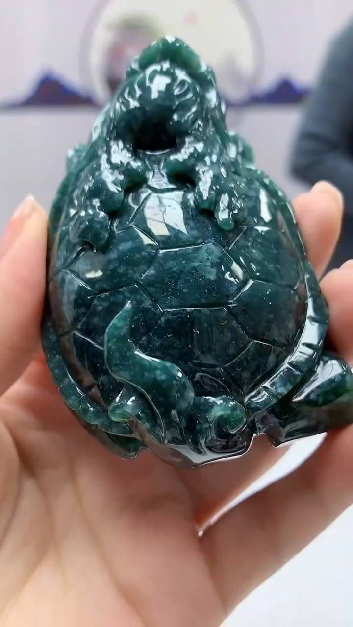 【闪购商品】定制翡翠未镶嵌4852ms-毛货龙龟142