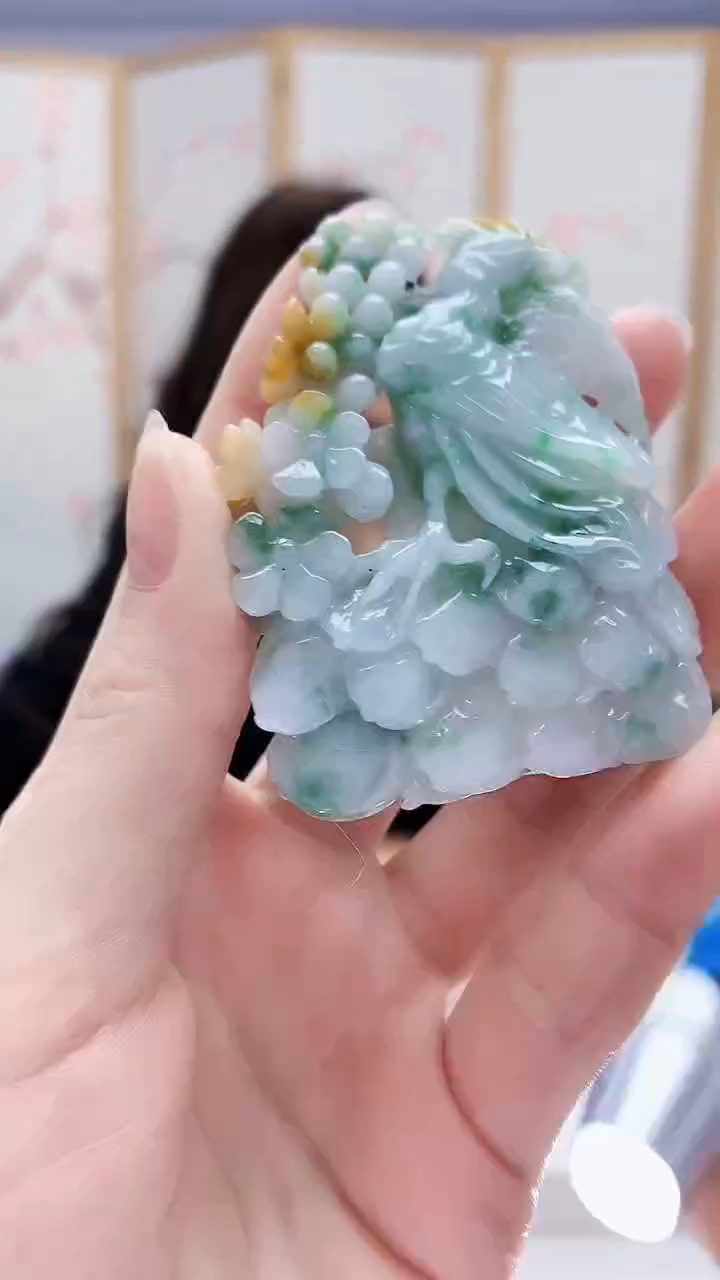 未镶嵌定制翡翠4829ry-毛货挂件49