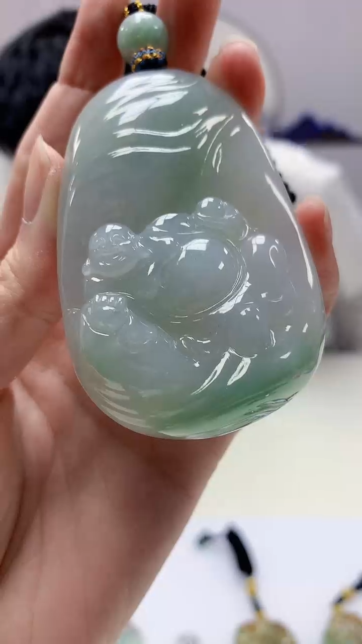 【闪购商品】定制翡翠未镶嵌5028zm-毛货挂件181佛公