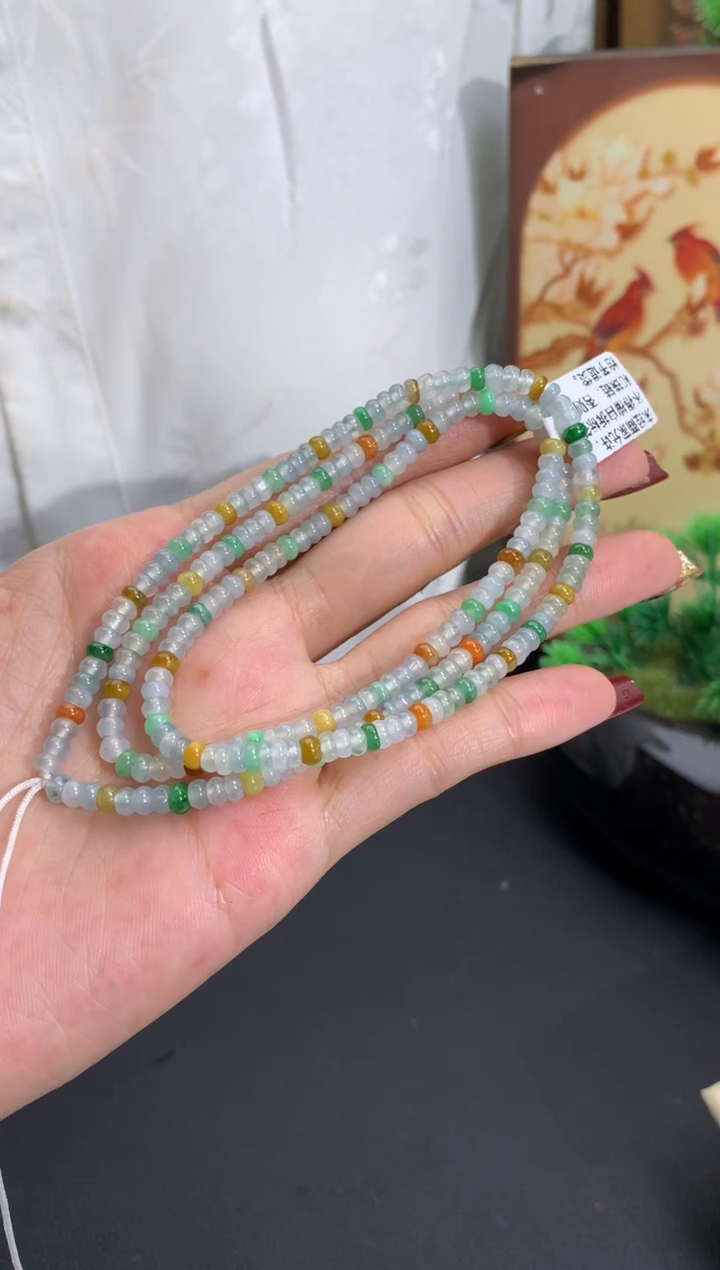 未镶嵌手串翡翠卡3.9mm