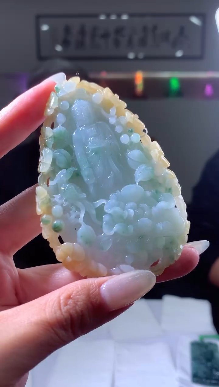 【闪购商品】定制翡翠未镶嵌挂件发货（拍一发一）