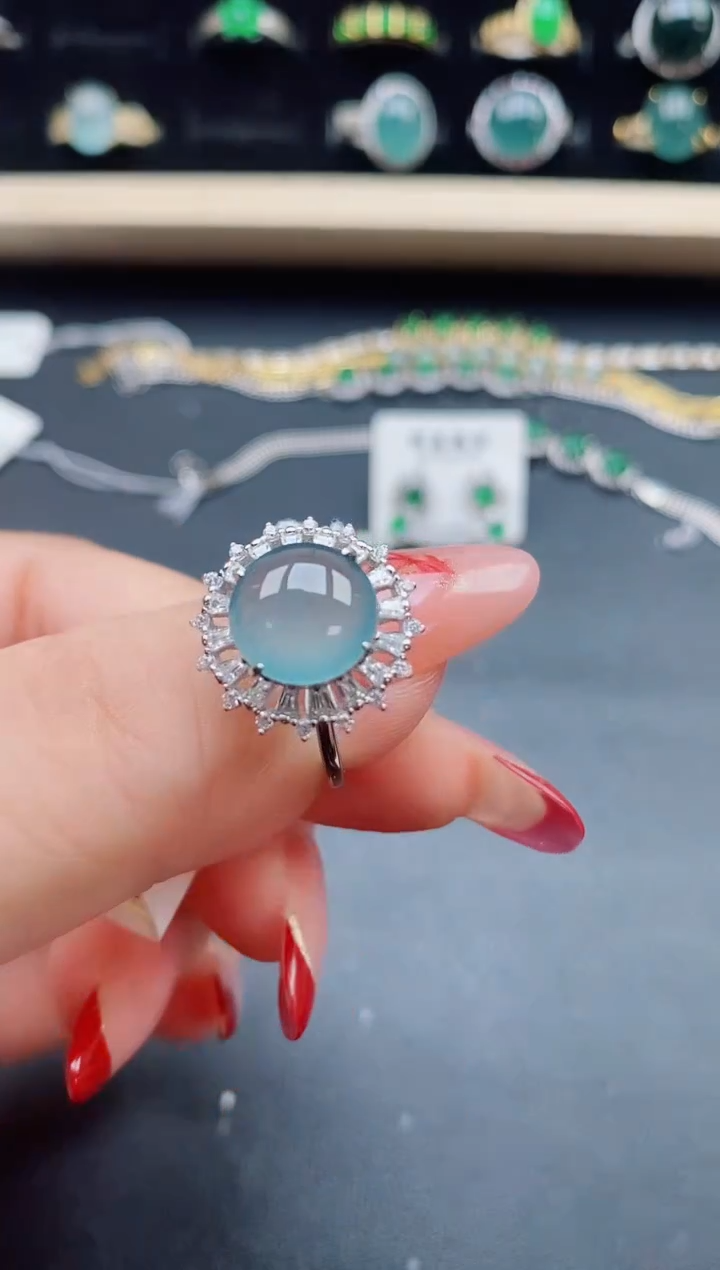 【闪购商品】翡翠戒指银S925镶嵌5850850