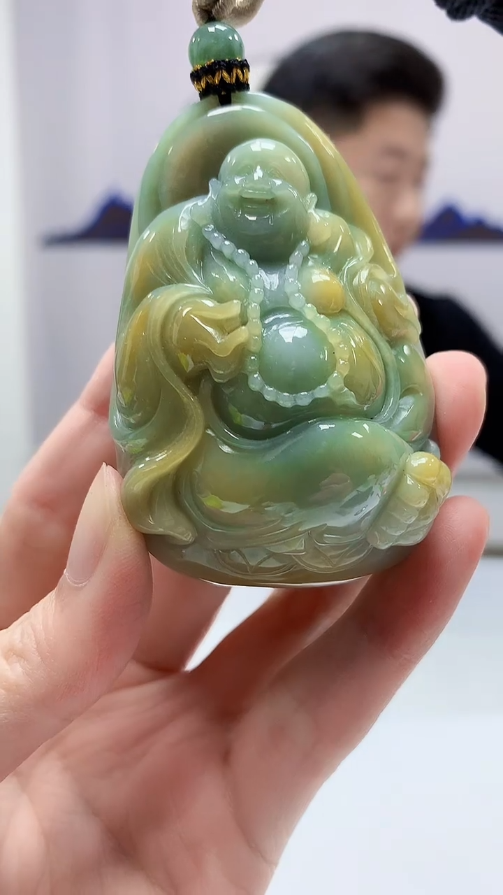 【闪购商品】定制翡翠未镶嵌4917zm-毛货挂件佛公222