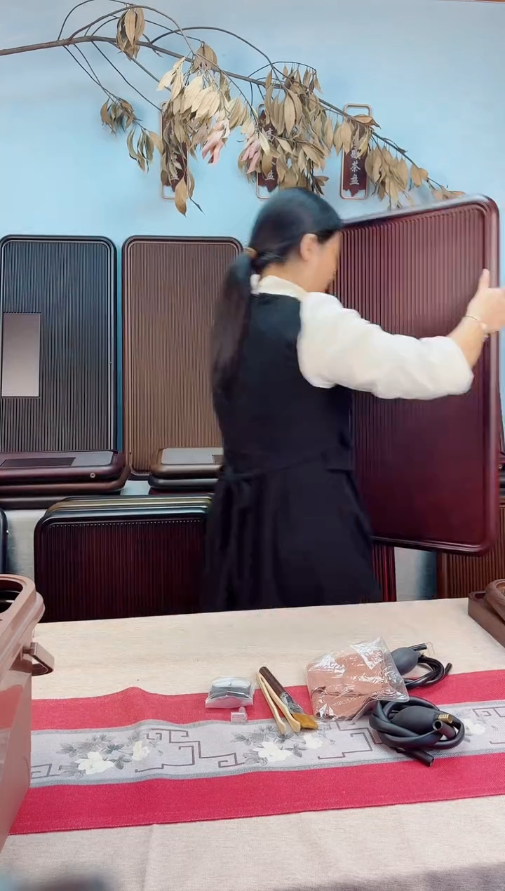 夏**思大海红色款式茶盘80*45*4