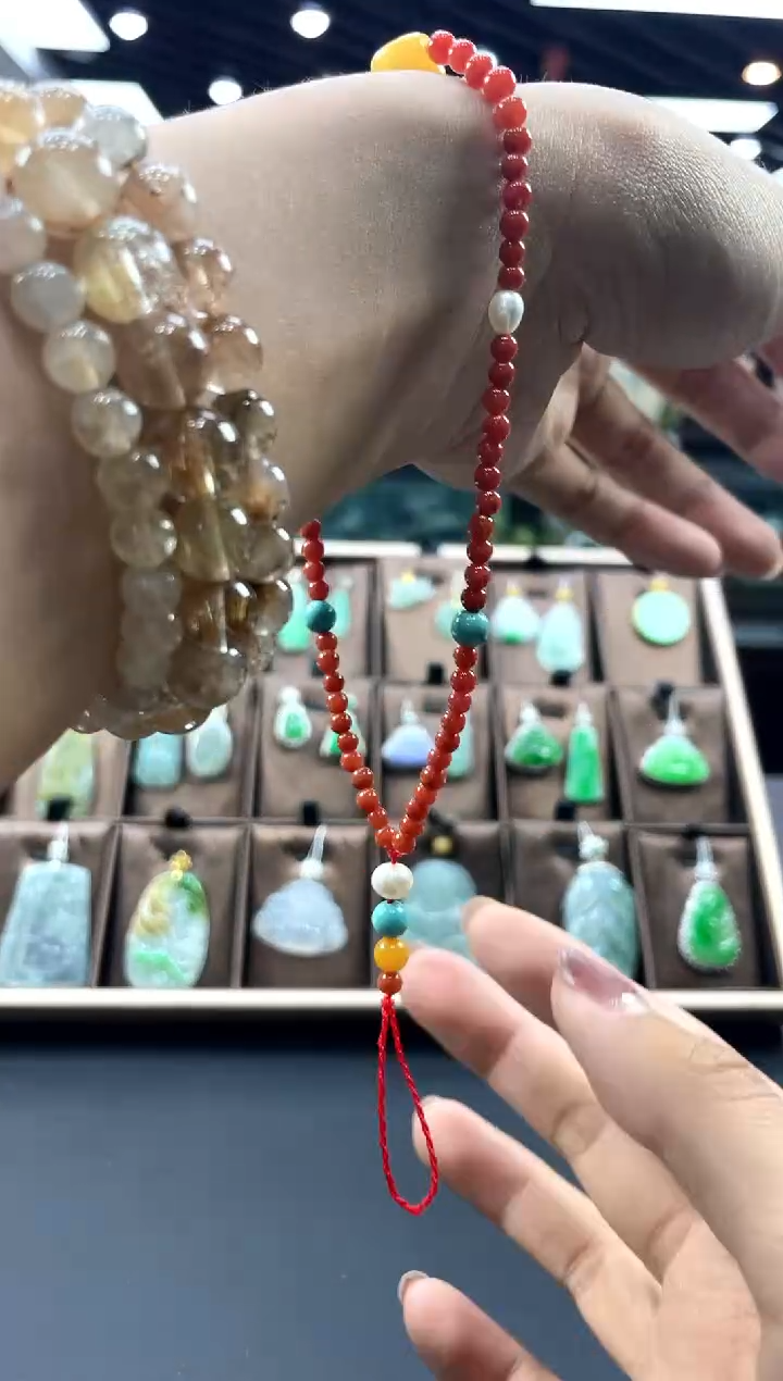 南红玛瑙未镶嵌挂件手机链