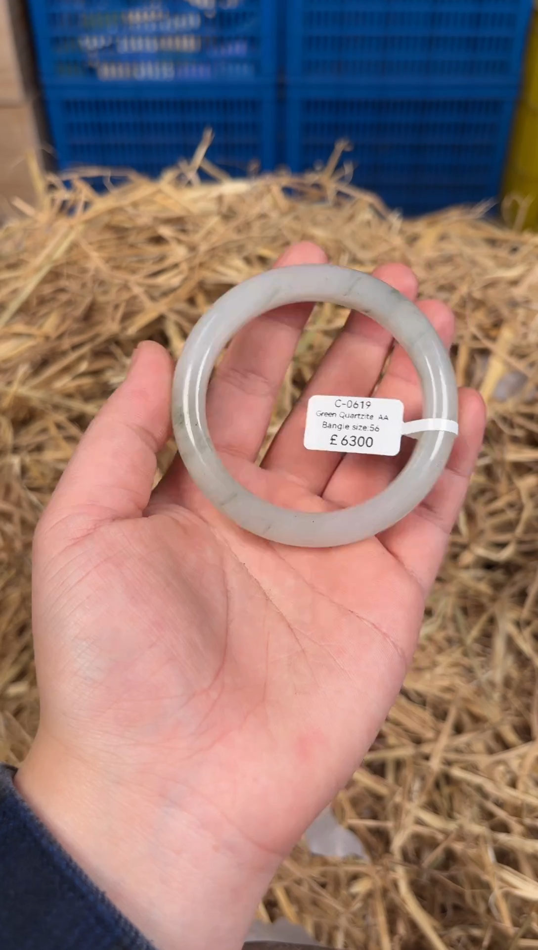 未镶嵌手镯石英质玉C0619
