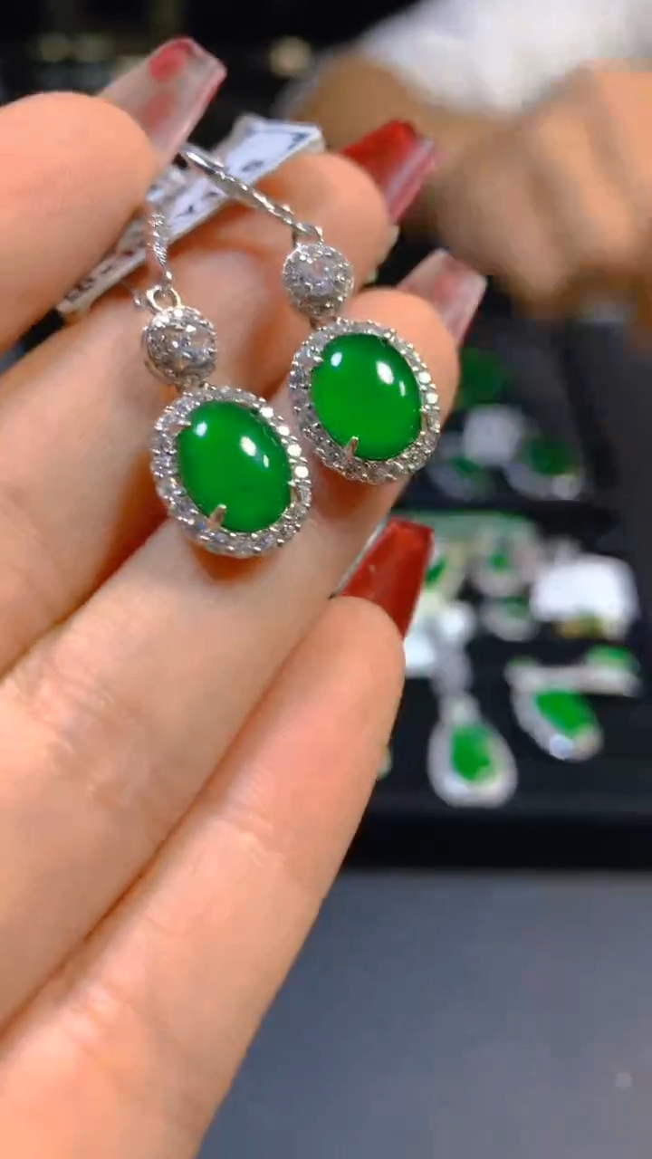 【闪购商品】翡翠耳饰未镶嵌0649181400多样性发一