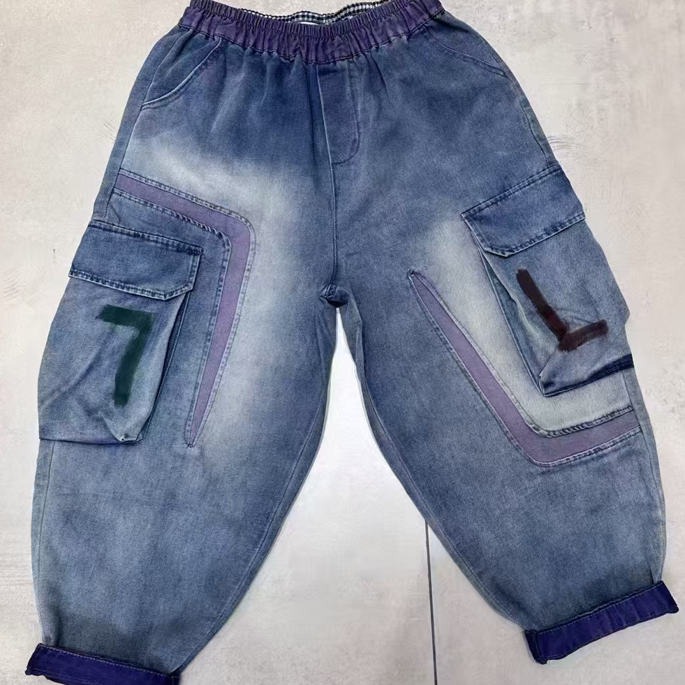 欧货炒色做旧工装老爹裤