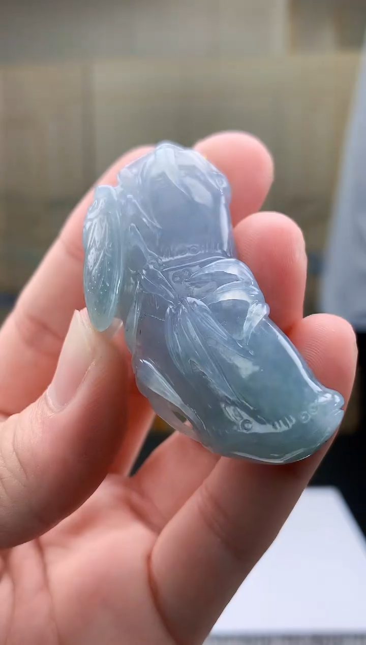 【闪购商品】定制翡翠未镶嵌4868bb-毛货挂件63
