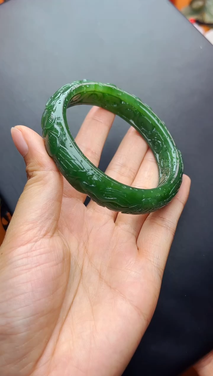 和田玉手镯未镶嵌60/61圈口