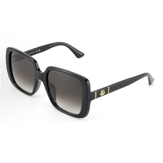GUCCI/古驰镜腿侧面LOGO标识 方形太阳眼镜 GG0632SA-001