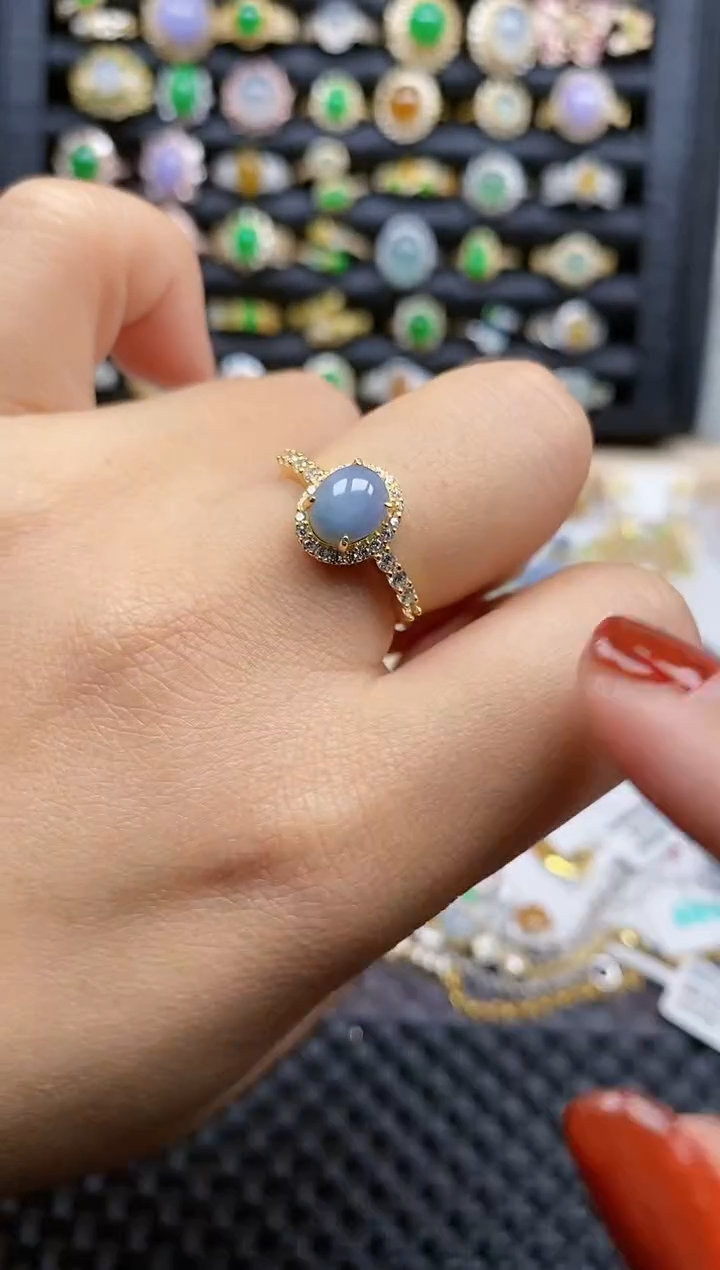 银S925镶嵌戒指翡翠43