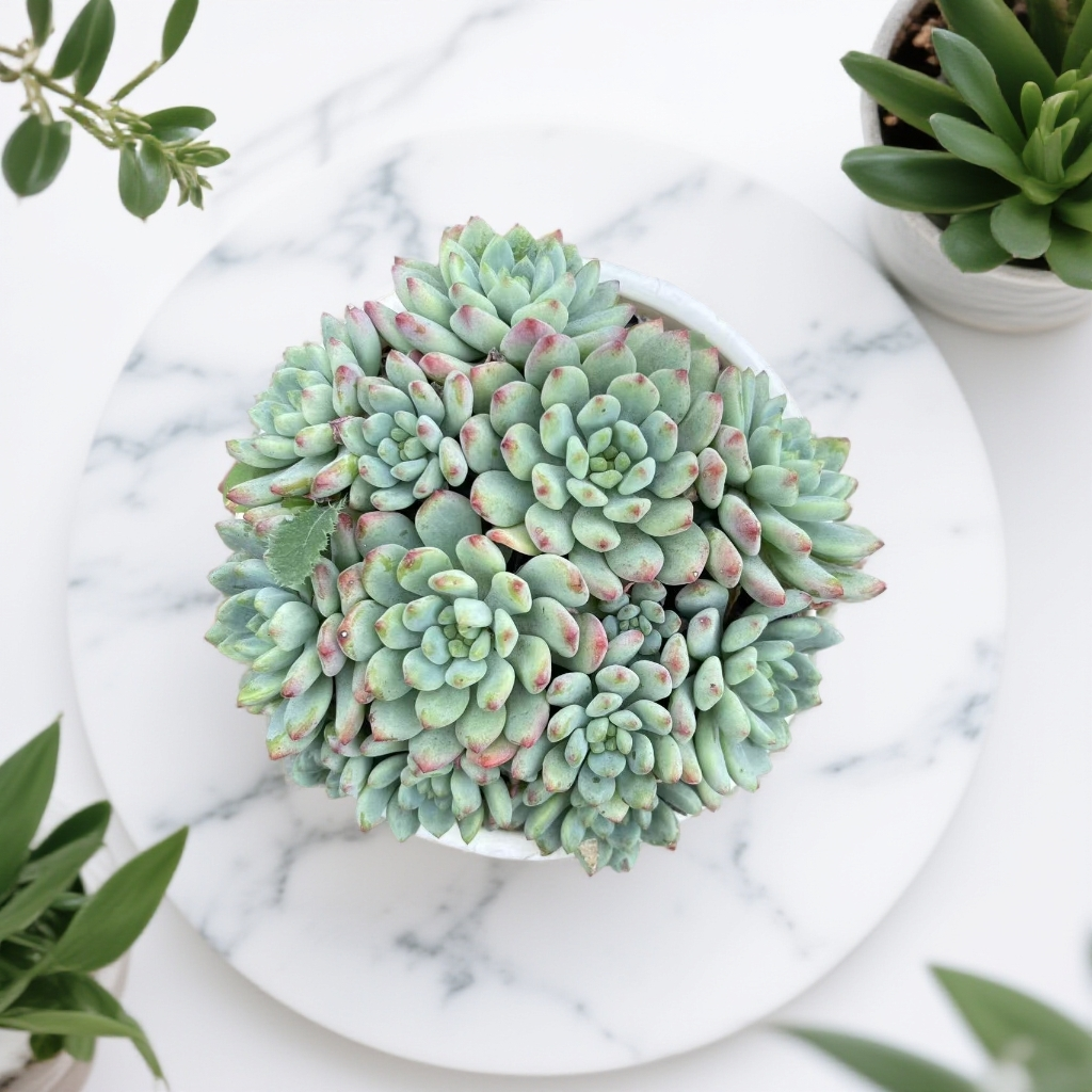 蓝苹果多头群生老桩多肉盆栽适合侧影办公室阳台养殖钱串子绿植