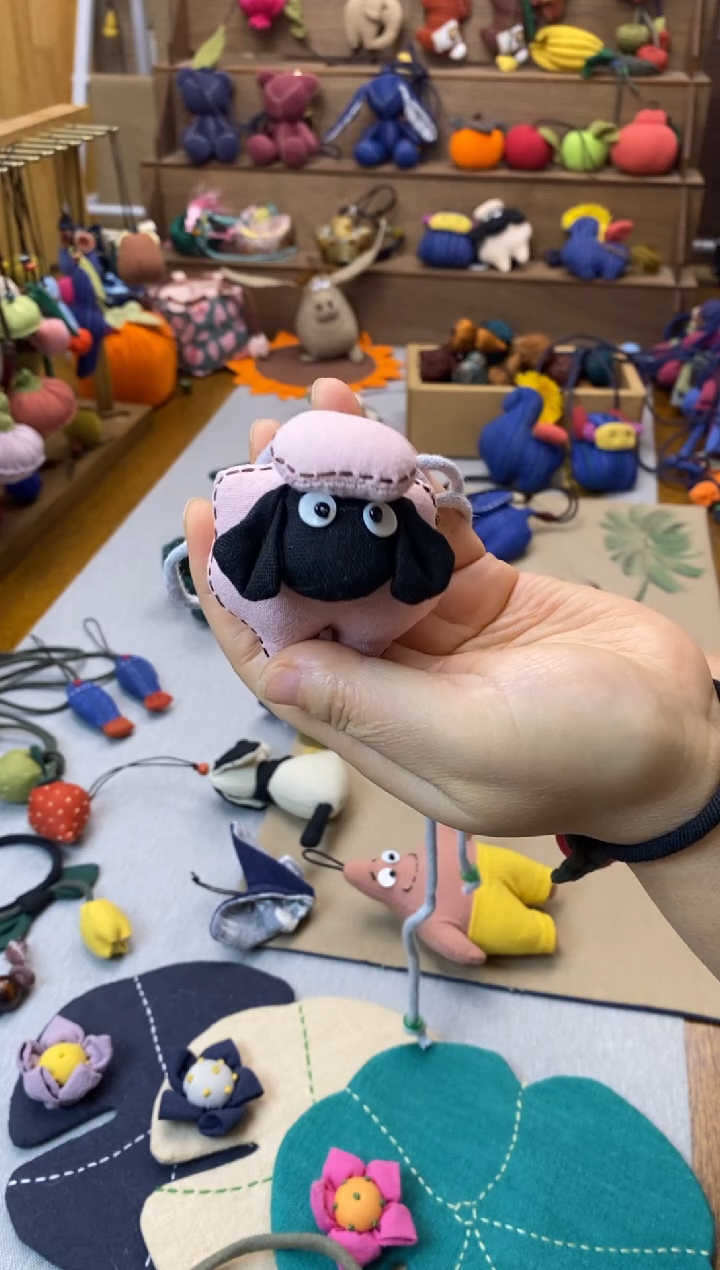 布艺项链 小羊（粉色）