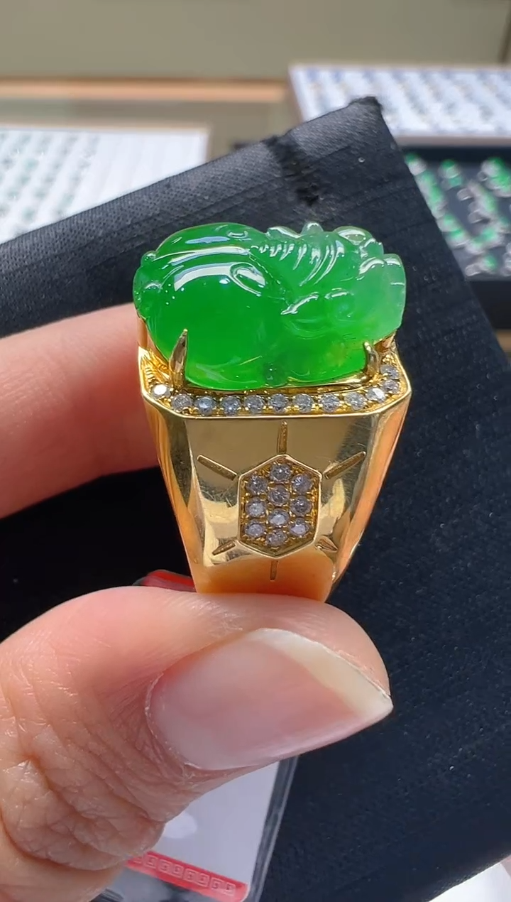 【闪购商品】翡翠戒指18K金镶嵌多样性团购发一件