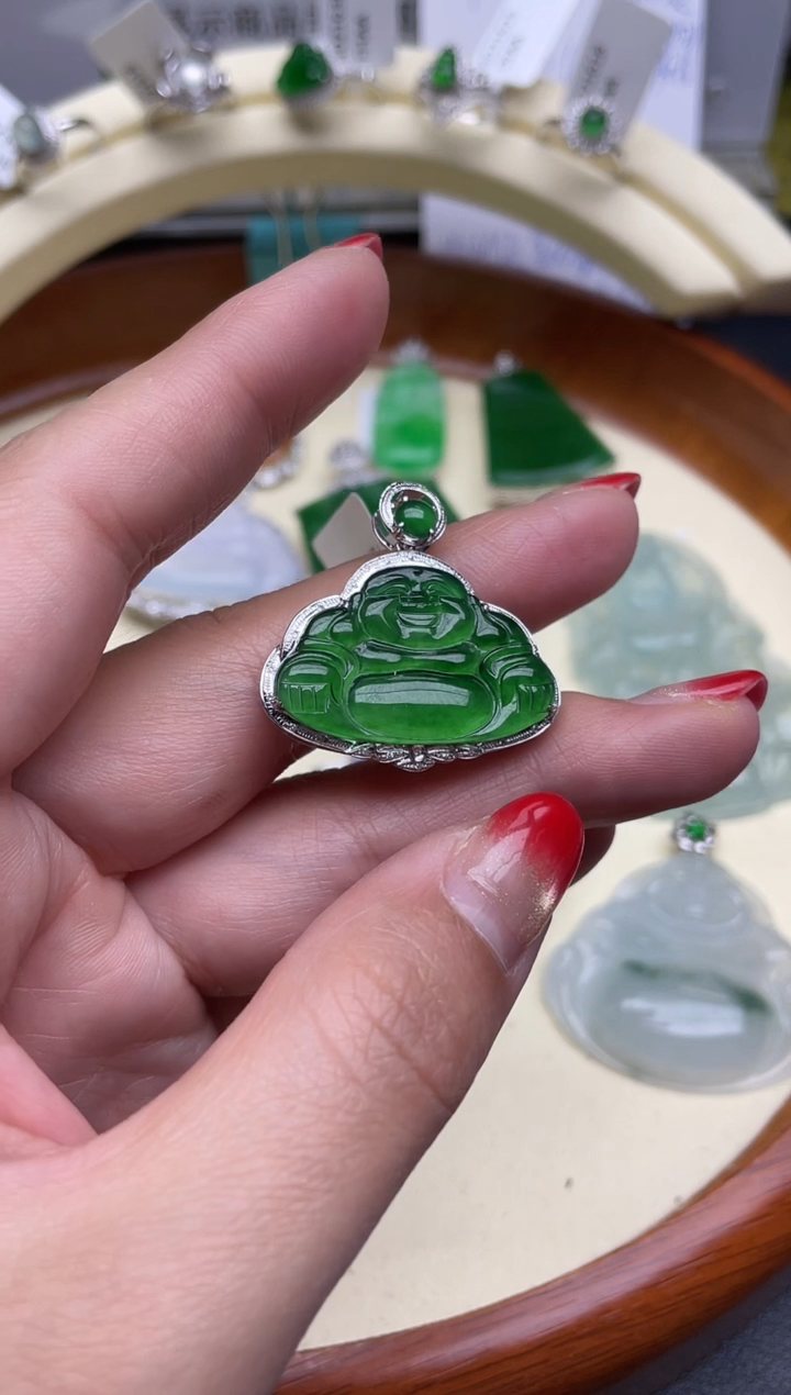 【闪购商品】翡翠颈饰18K金镶嵌回流寄售，不退不换