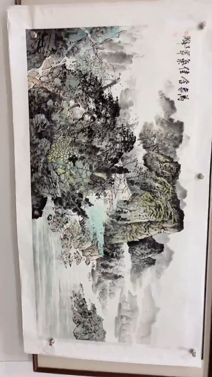 国画李文峰四尺整张青绿山水