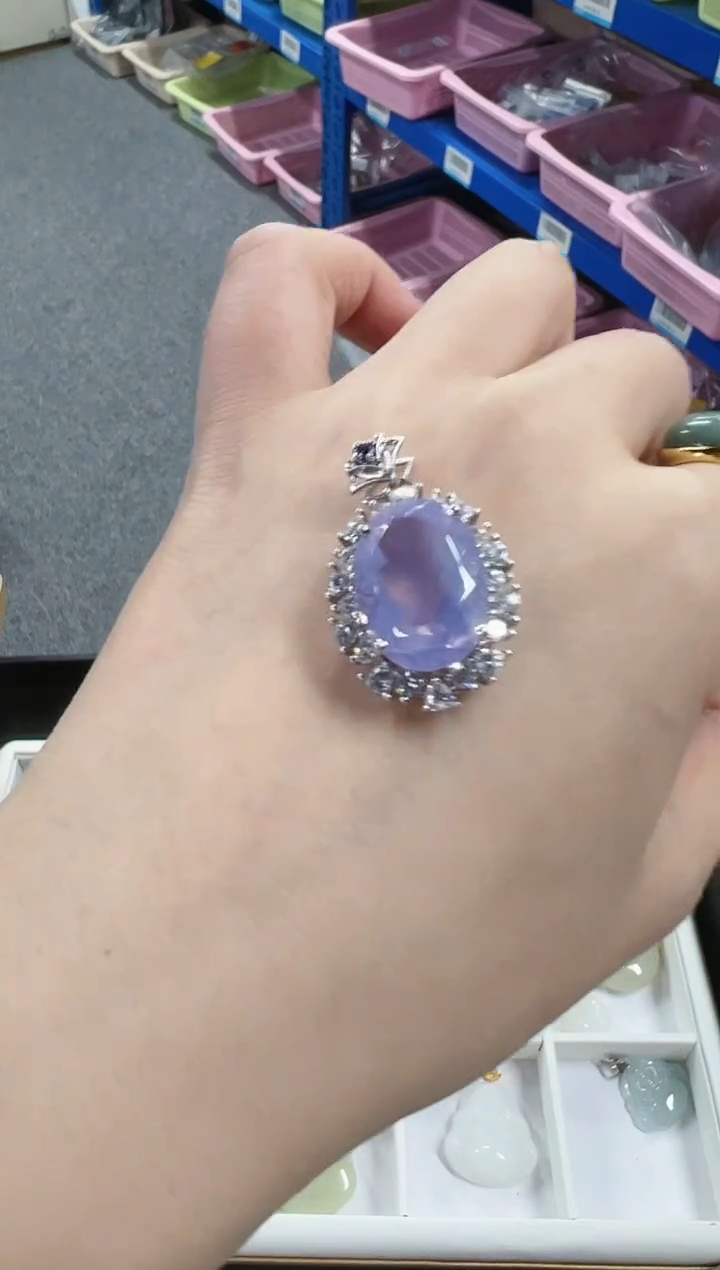 【闪购商品】紫晶颈饰银S925镶嵌y2463吊坠