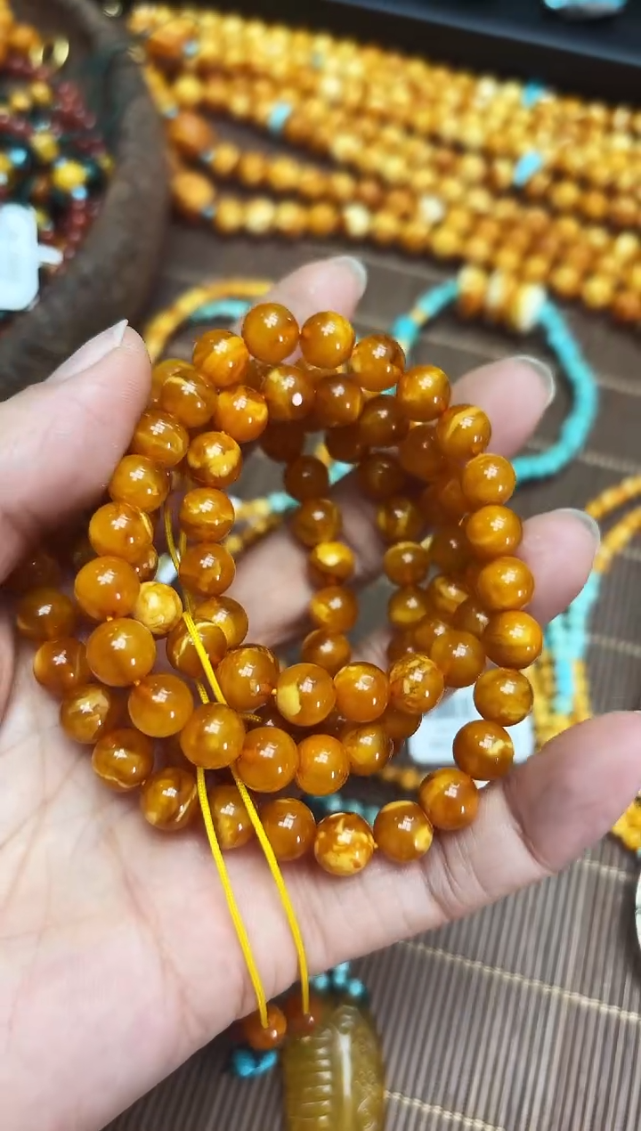 【闪购商品】琥珀颈饰未镶嵌108项链