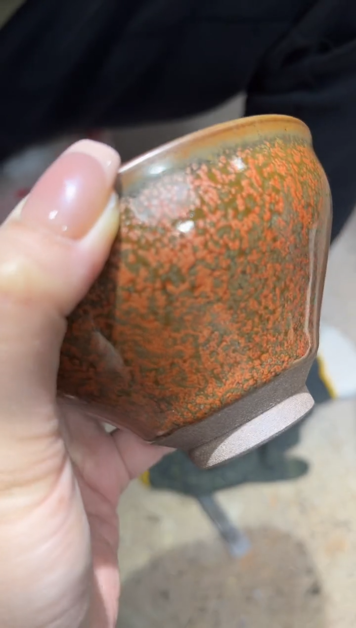 建窑建盏  印山红束口 24