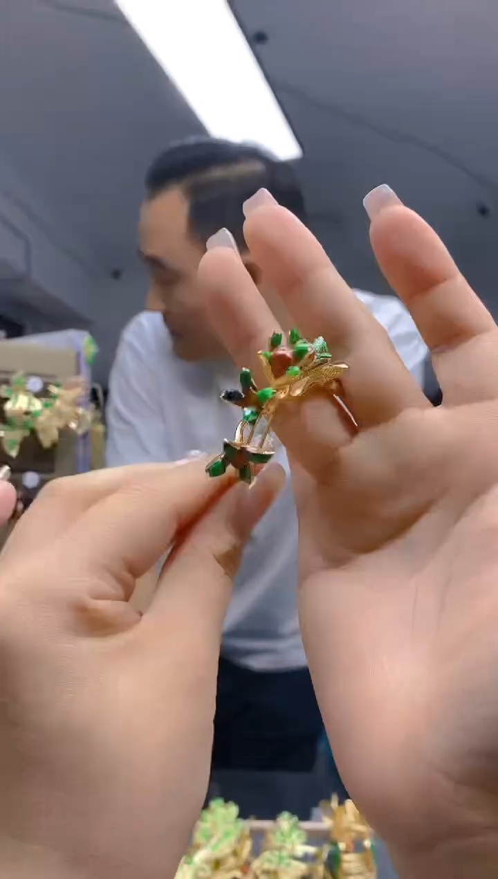 【闪购商品】翡翠耳饰合金182翡翠发簪