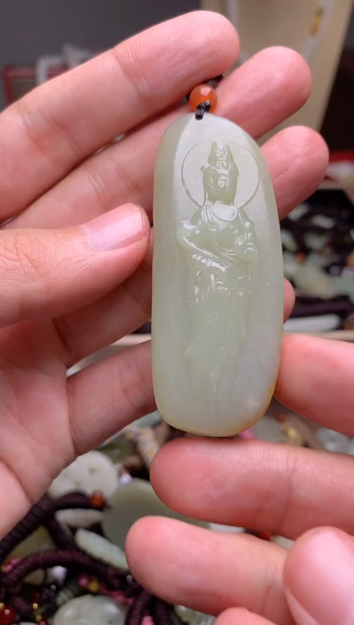 颈饰未镶嵌和田玉新疆料青海料清水和田玉吊坠