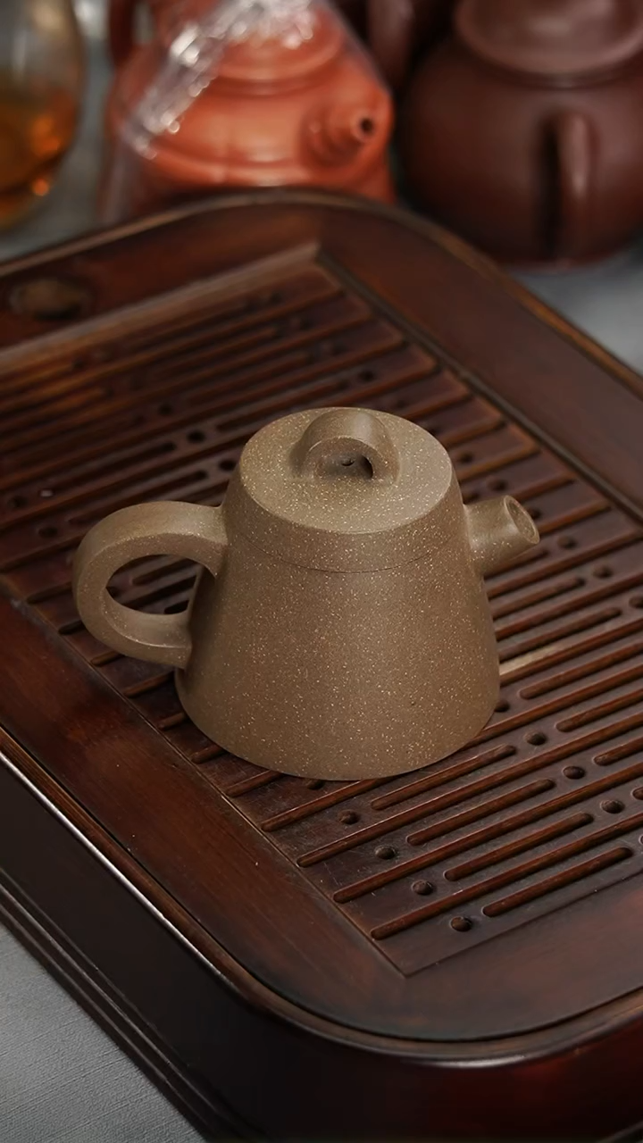 茶壶紫砂宜兴紫砂青段合斗壶160毫升