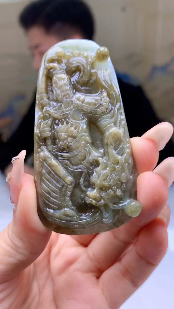 【闪购商品】定制翡翠未镶嵌4917ty-毛货挂件36