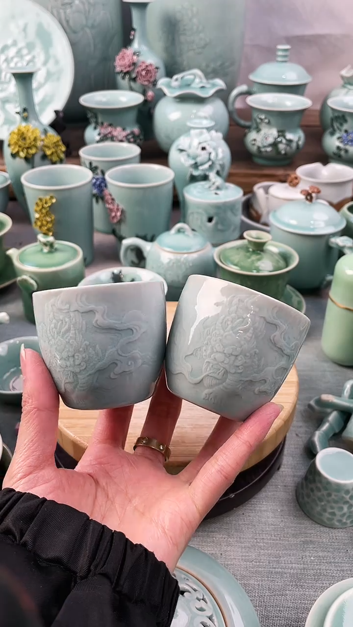 【闪购商品】2个 特价 微瑕 慧仙青瓷