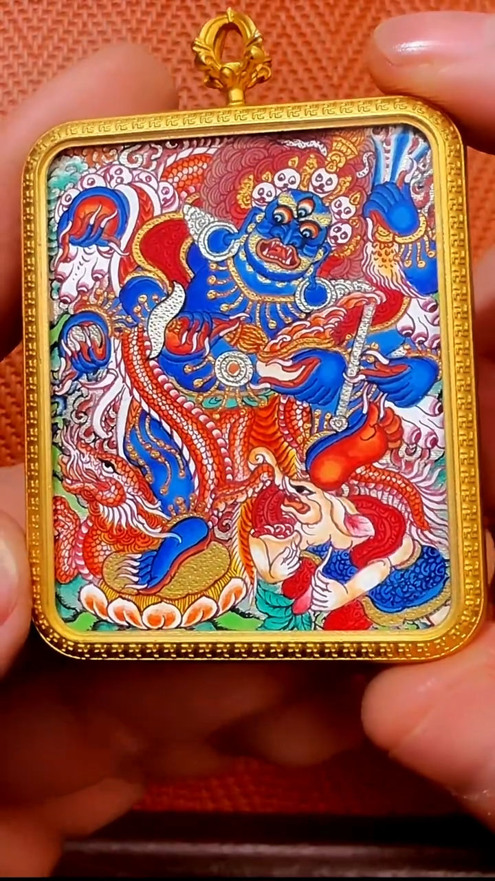 吊坠嘴哥严选——1218六臂大黑天唐卡