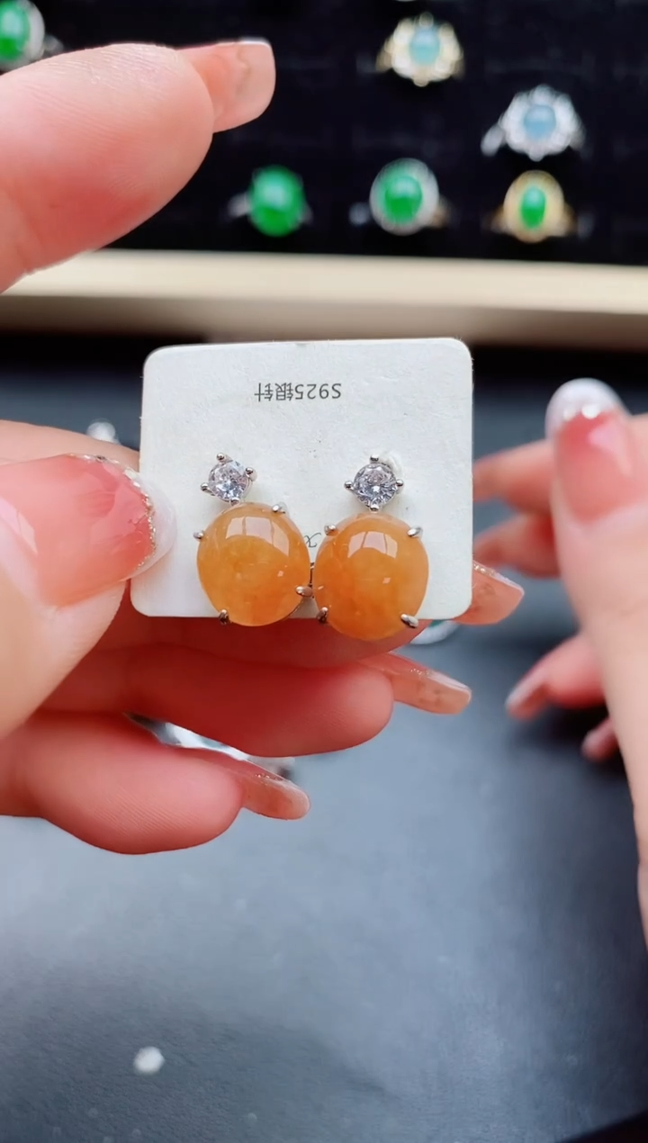 【闪购商品】翡翠耳饰银S925镶嵌11111111111