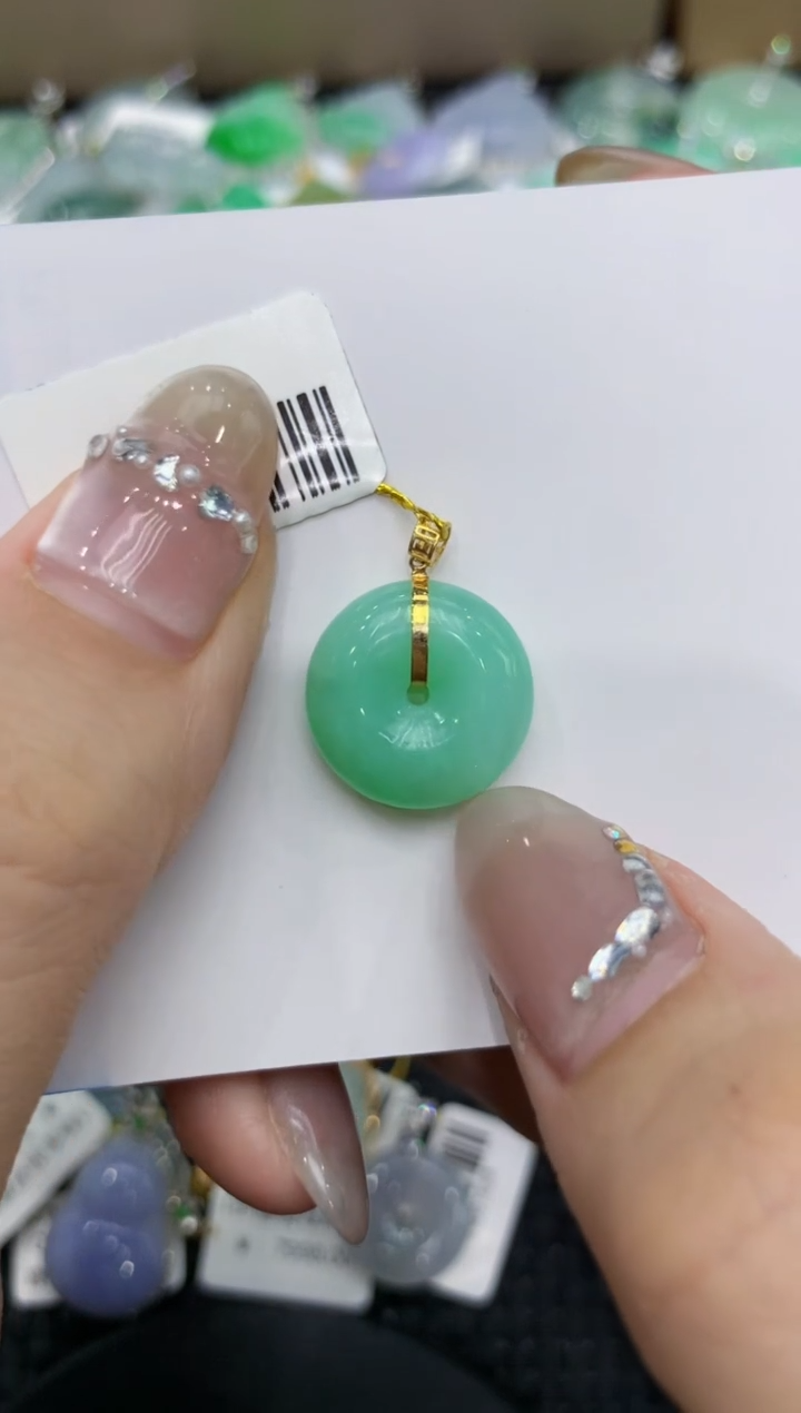 【闪购商品】翡翠颈饰18K金镶嵌222222222