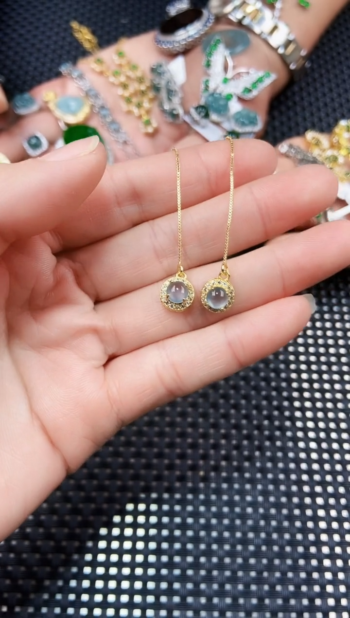 【闪购商品】翡翠耳饰未镶嵌111111111