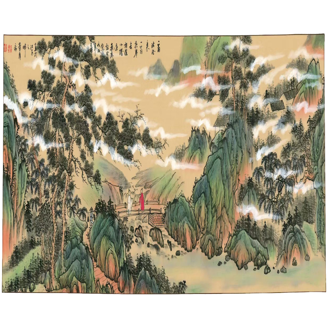 《访友图》220*72 王辉 作品