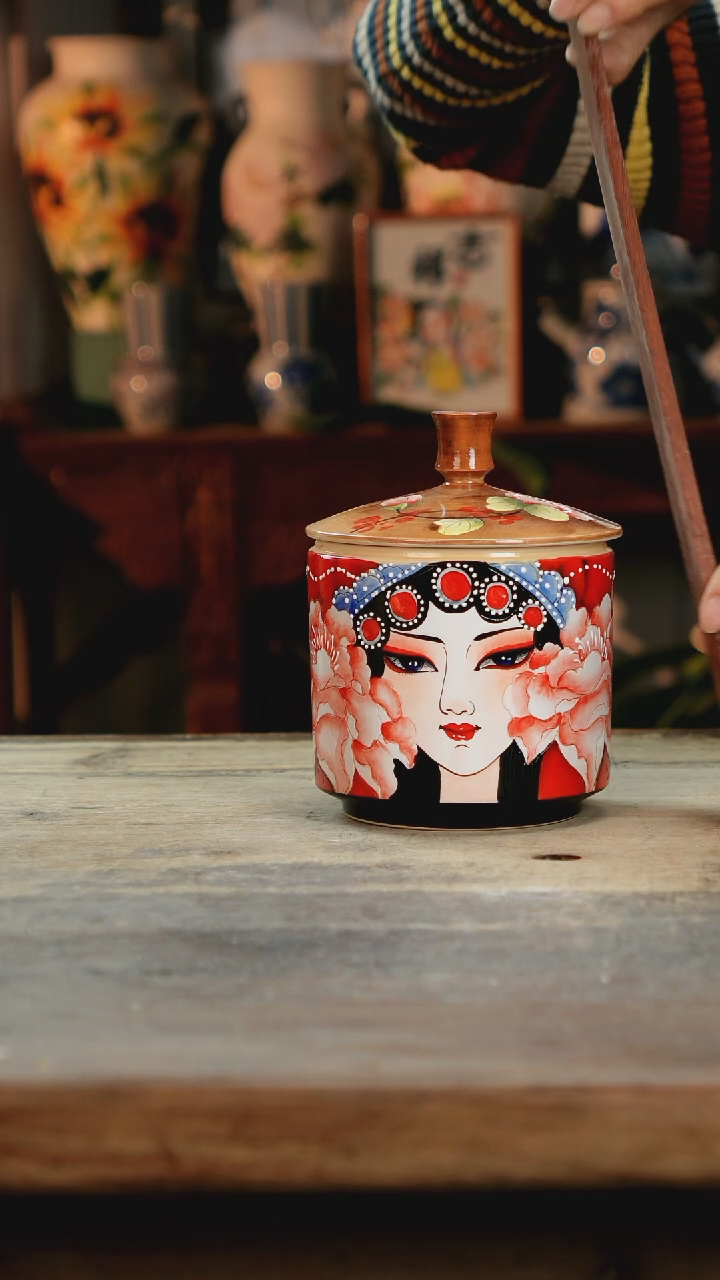 【闪购商品】瓷片景德镇纯手工釉下彩精品花瓶